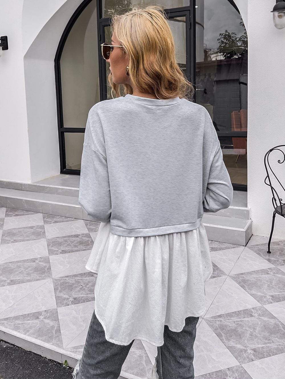 Double Layered Sweater Top