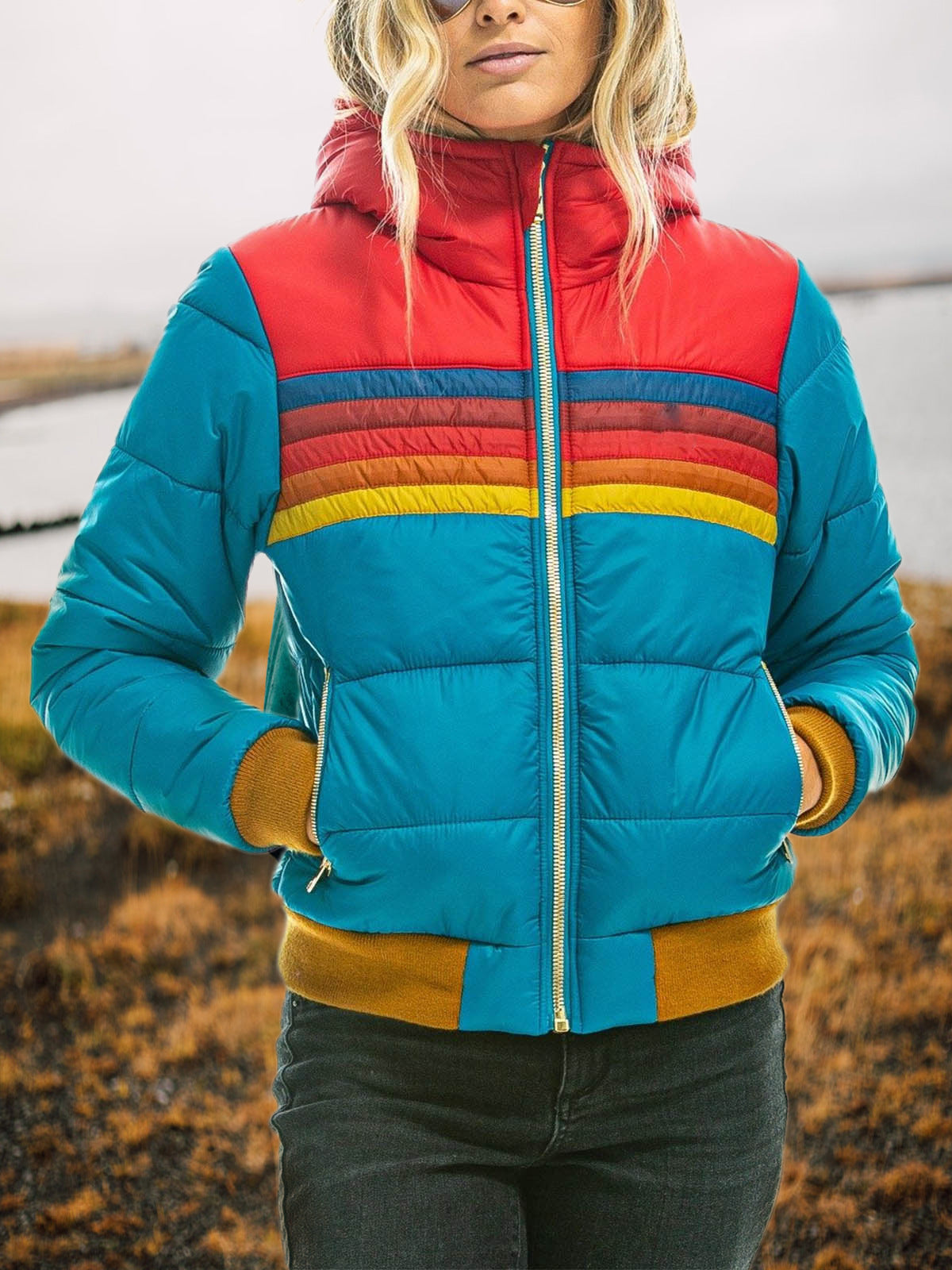 Women's casual short cotton-padded jacket