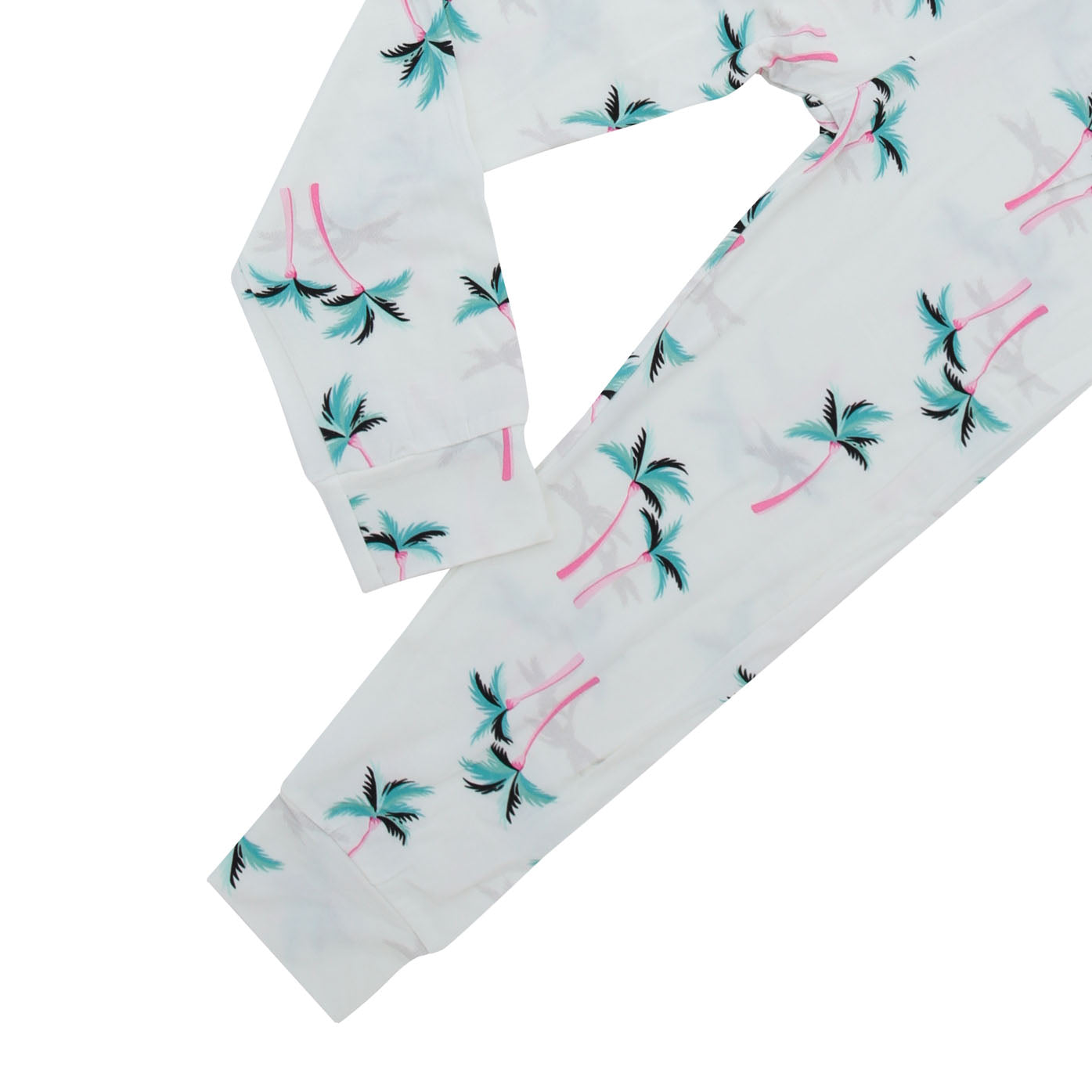 Miami Palm Tree White Two-Piece Set