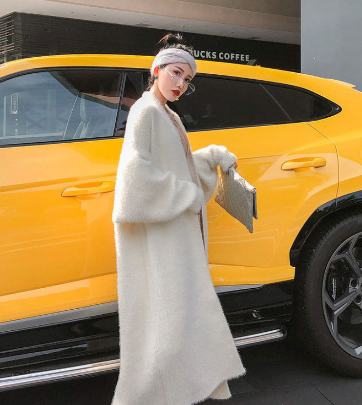 Long Cozy Chunky Knit Cardigan for Women - # WOAA21510023-PRG