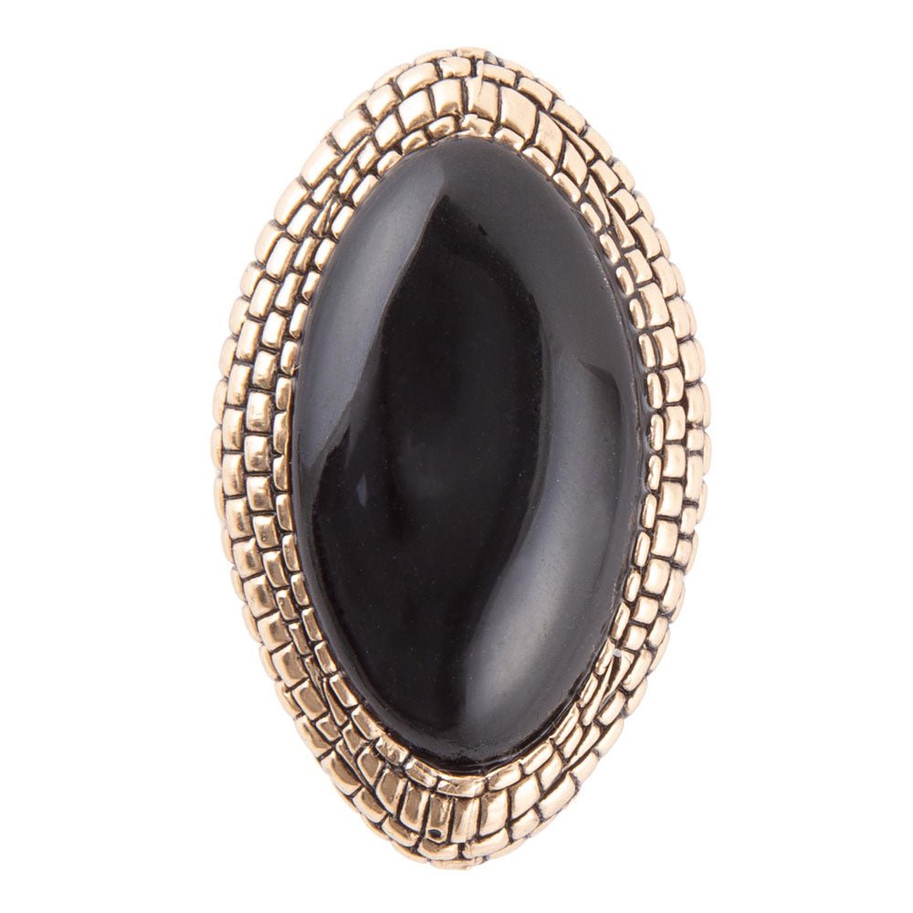 Black Onyx Golden Ring