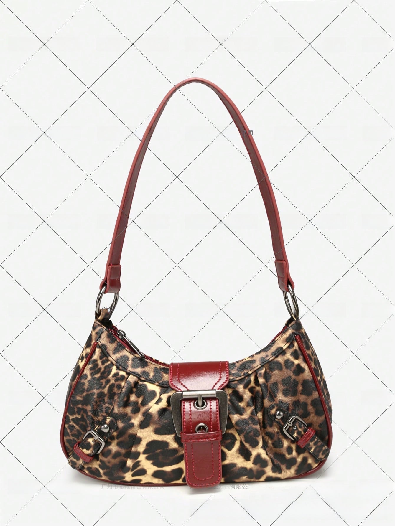 Retro Two-Tone Leather Shoulder Bag