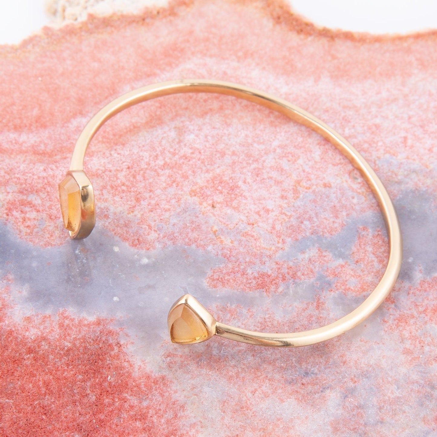 Citrine Open Cuff Bracelet
