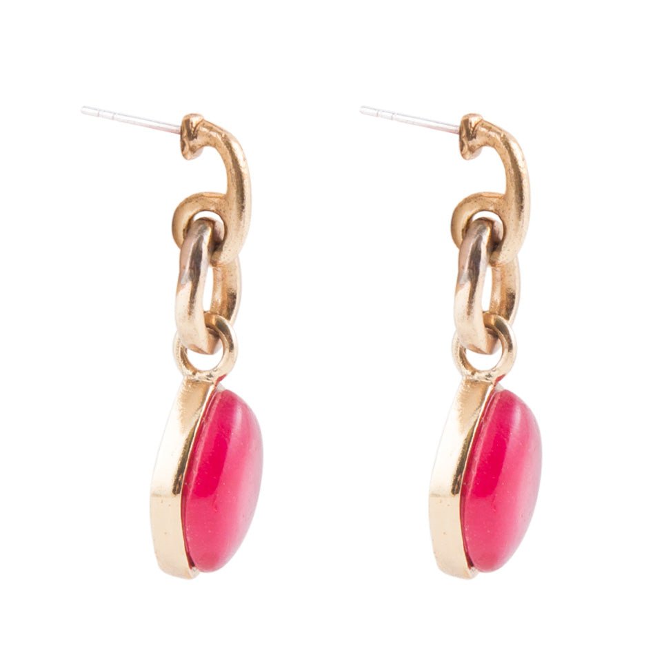 Drop Post Bordeaux Quartz Earrings