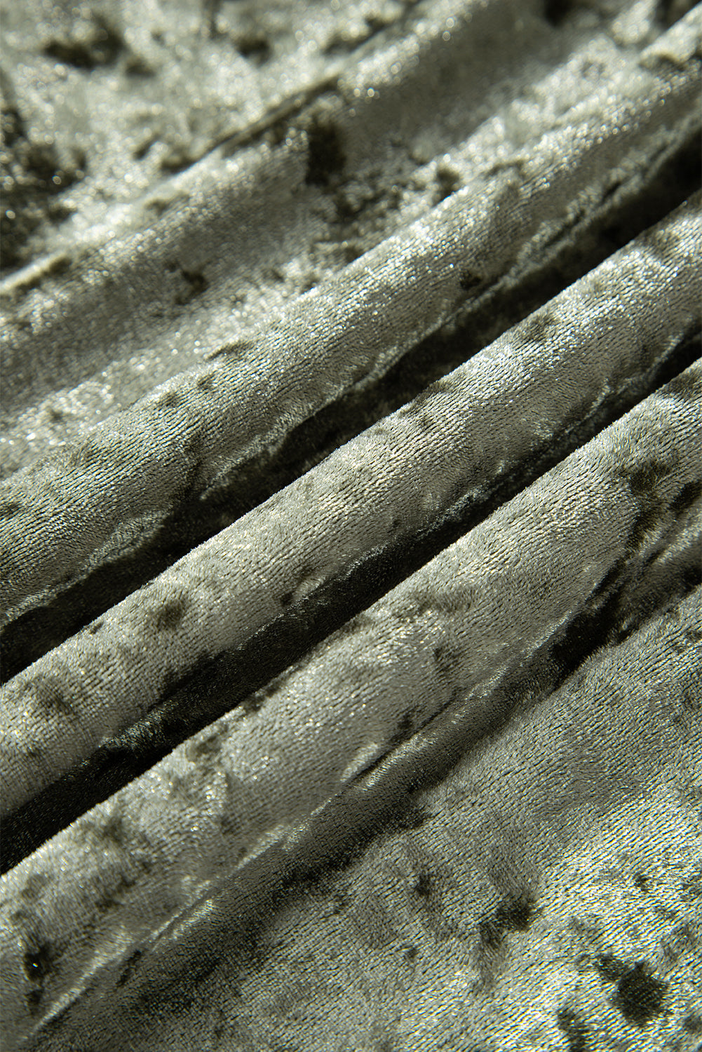 Plus Size Velvet Puff Sleeve Babydoll Mini Dress