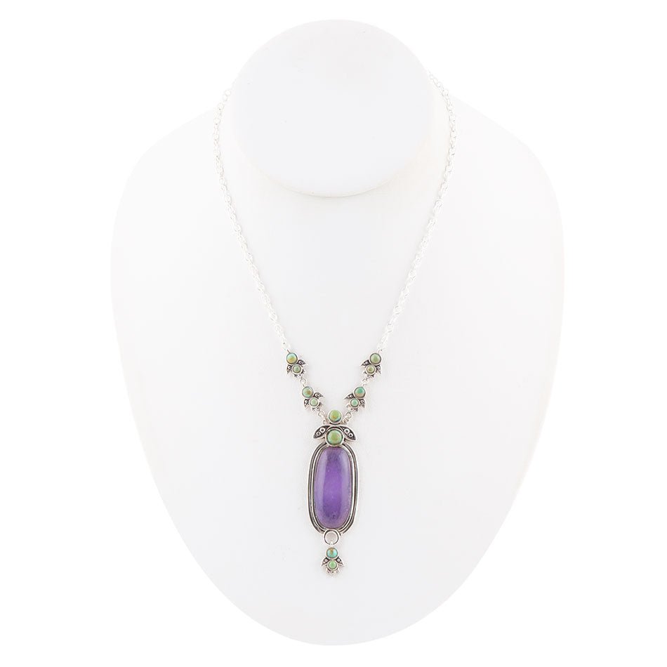 Emile Purple Quartz Sterling Silver Pendant Necklace