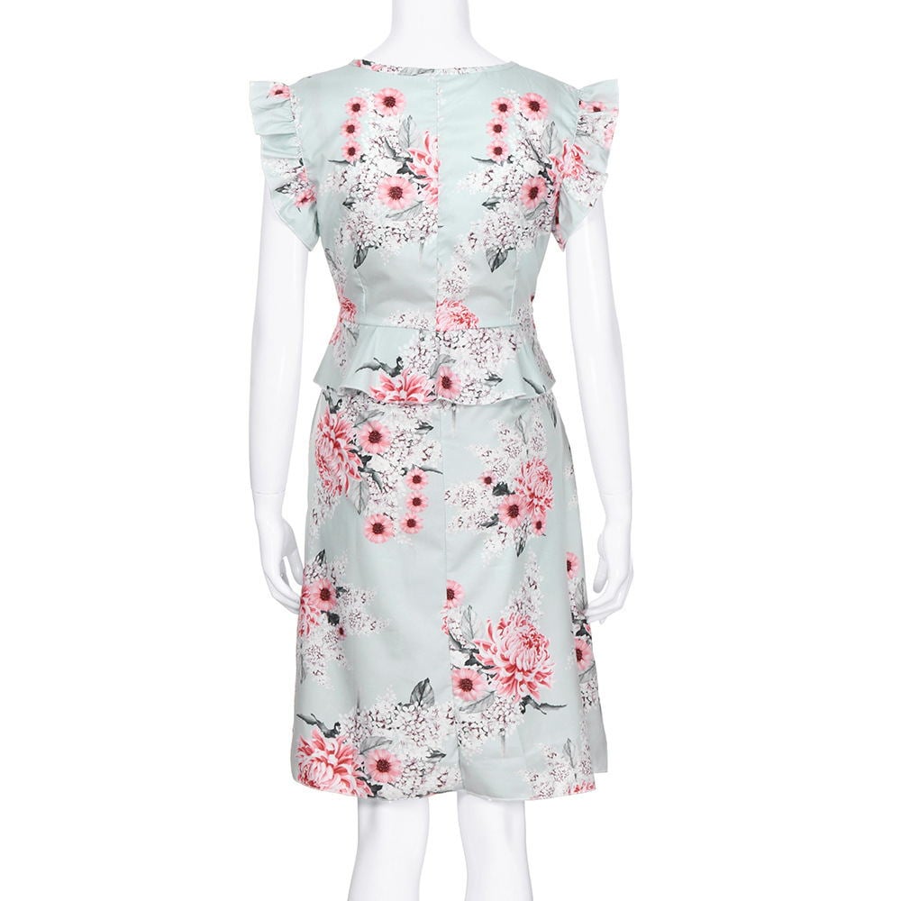 Casual Flower Print Sleeveless Maternity Dress - # BAGE211510108-PRG