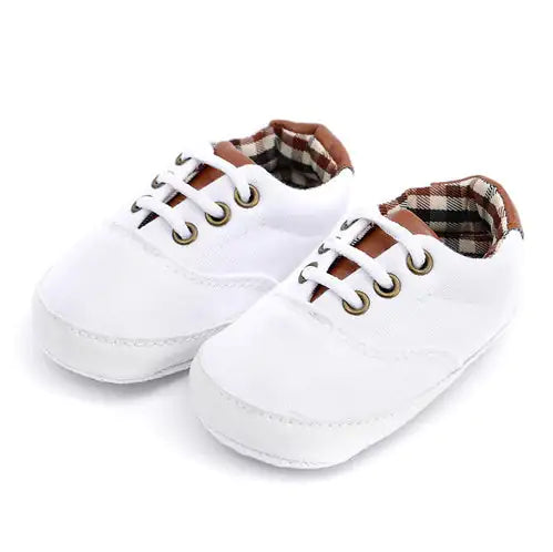 Solid color casual lace soft bottom baby canvas shoes baby shoes toddler shoes - # GIAA71310002