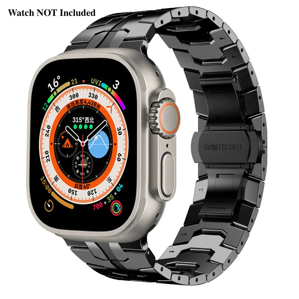 Stainless Steel Metal Watchband For Apple Watch-Ironman Version