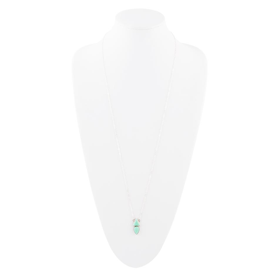 Lahana Green Chrysoprase and Sterling Silver Necklace