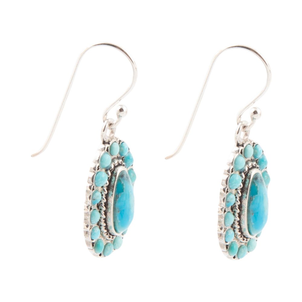 Little Sedona Blue Turquoise and Sterling Silver Drop Earrings