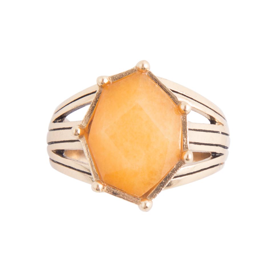 Lucky 7's Ring - Yellow Quartz