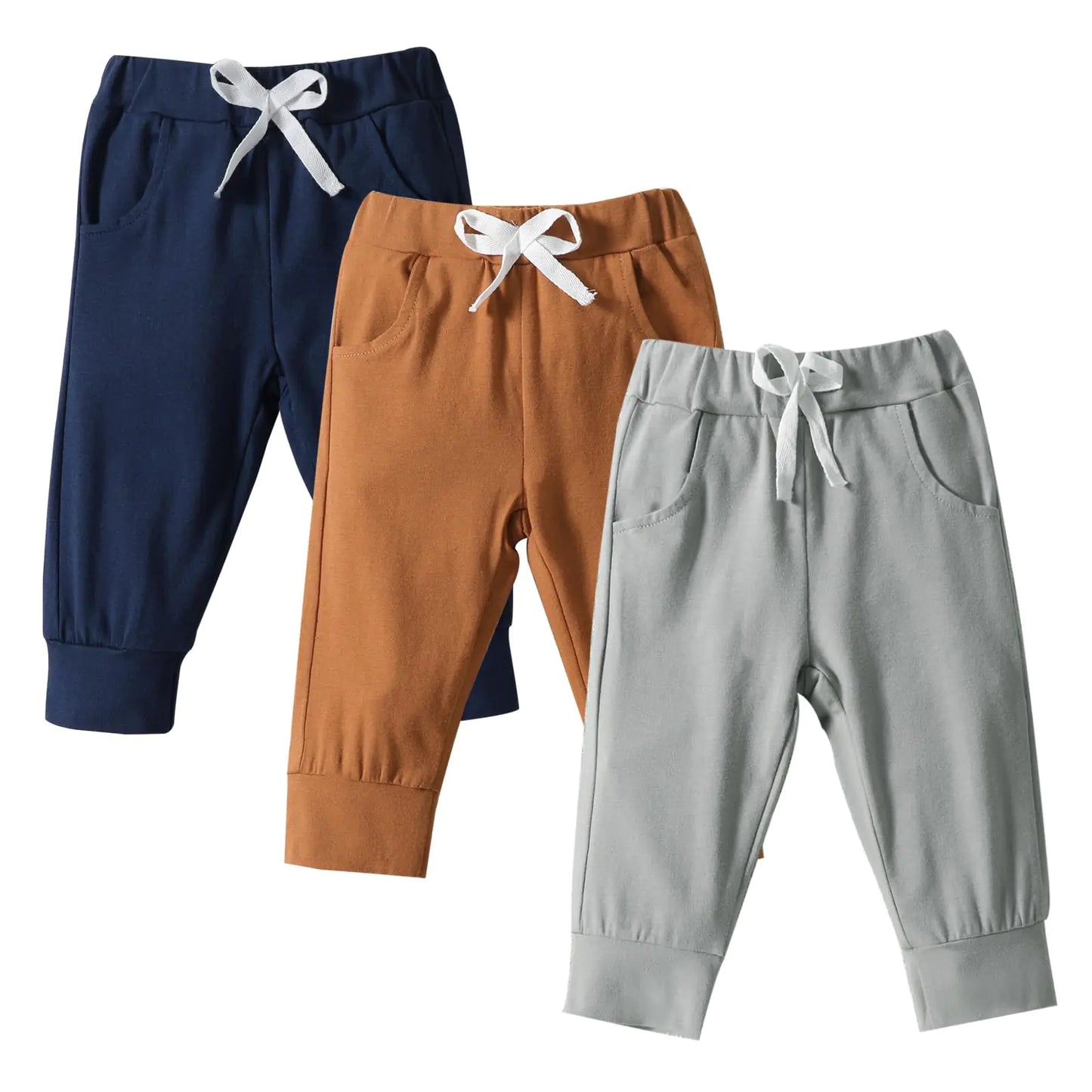 DREAM BUS Pack of 3 Toddler Jogger Pants with Pocket Toddler Sweatpants Toddler Boy Pants Baby Boy Pants Toddler Leggings - # BOAA11410007