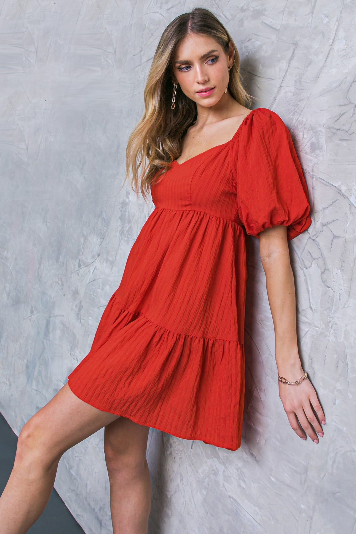 SPONTANEOUS SWEETIE WOVEN MINI DRESS