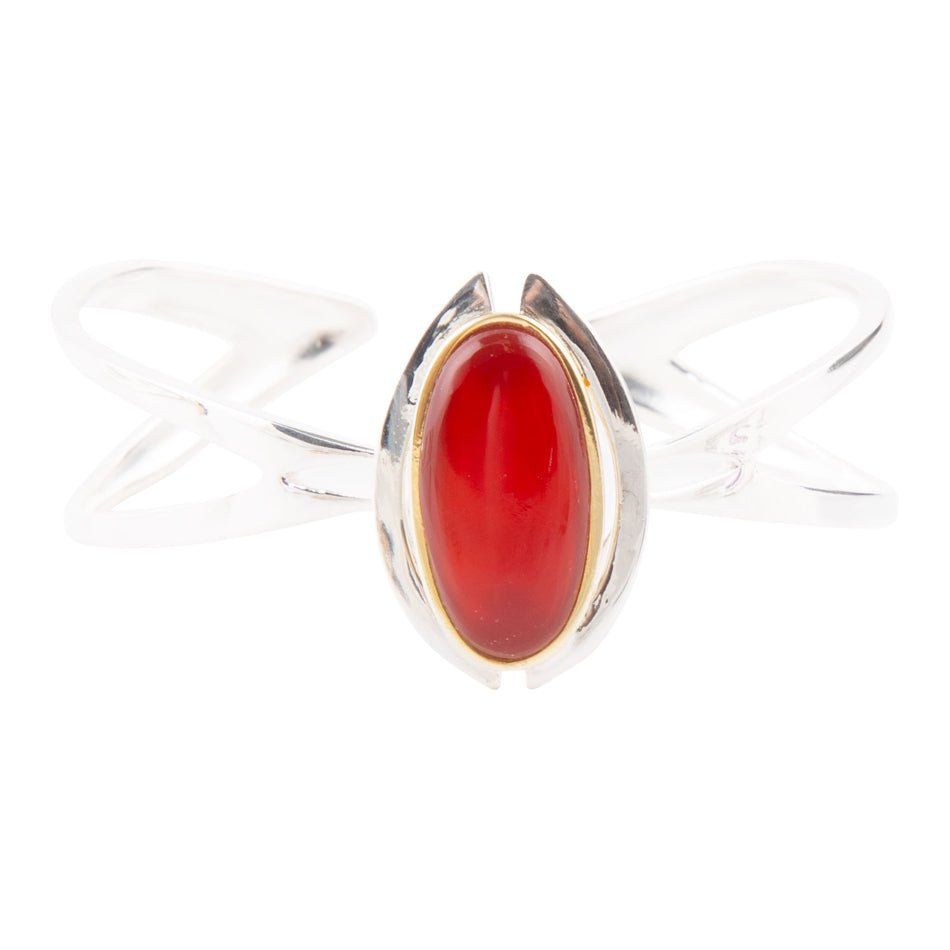 Shine Bright Carnelian Cuff Bracelet