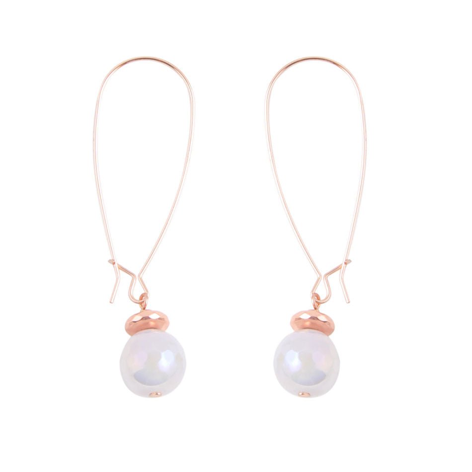 Sparkle and Shine Copper and Jade Loop Earring