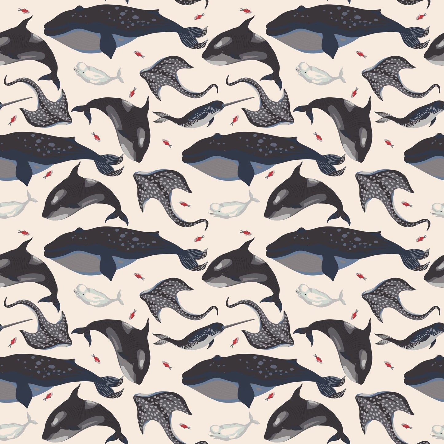 Deep Sea Creatures Whale Cap Sleeve Swirly Girl