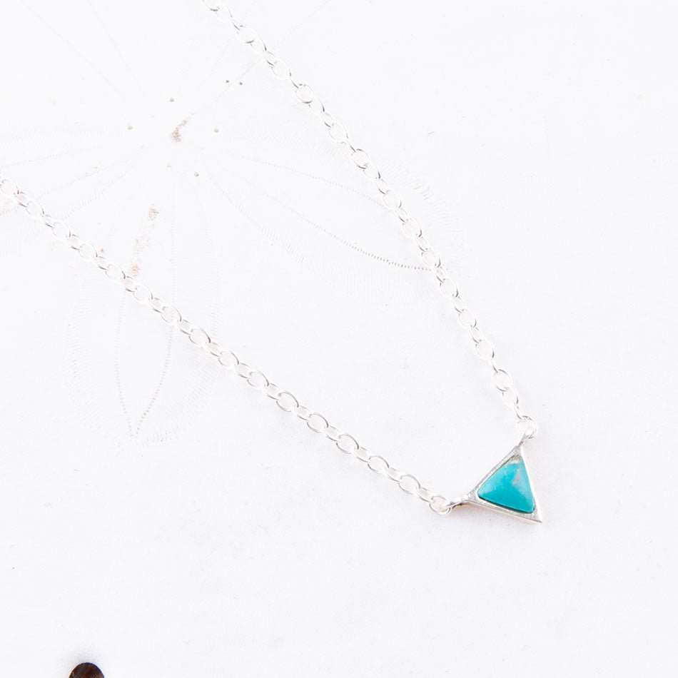Trident Turquoise and Sterling Silver Necklace