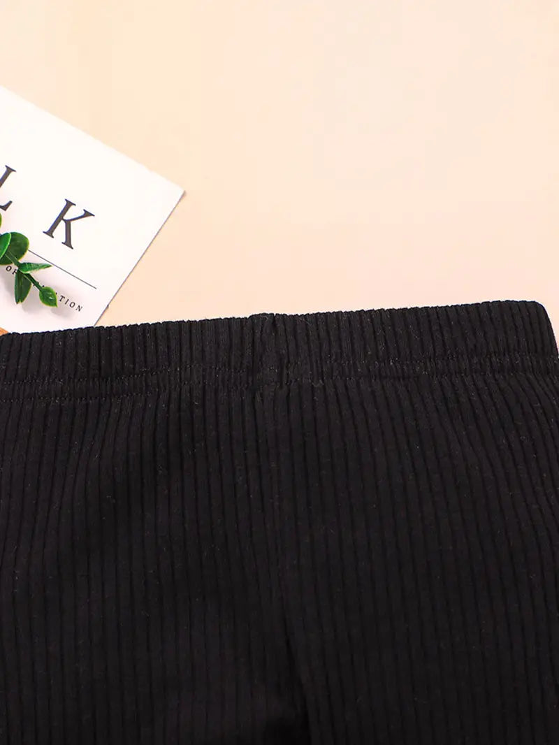 3pcs Baby Girls Solid Ribbed Cotton Leggings Set - # BAAA1B1910002