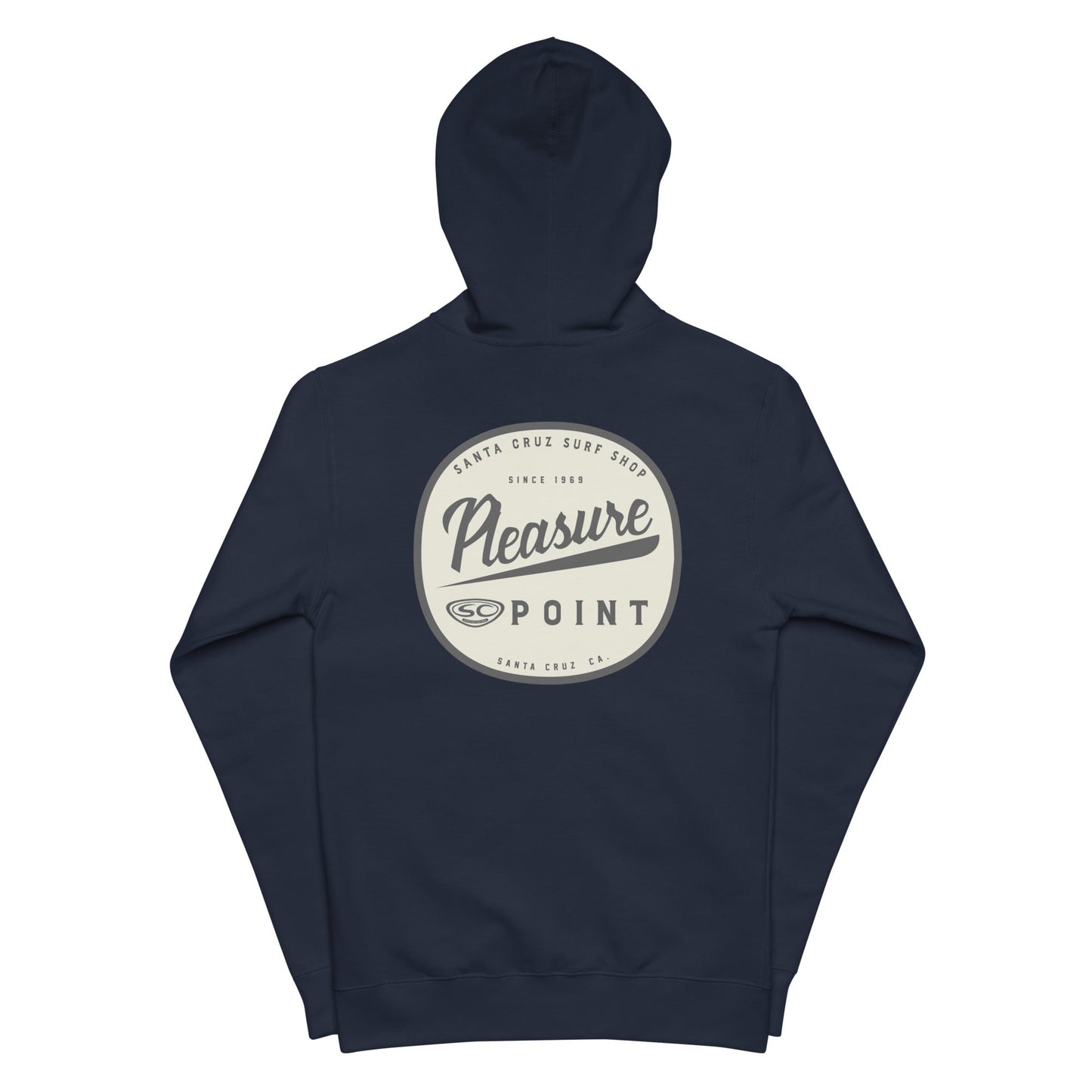 Santa Cruz surf Shop "PLEASURE POINT" Premium Mens Zip Hoodie