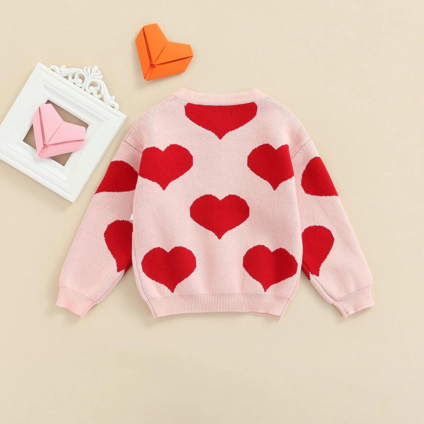 Heart Knitted Baby Sweater - # BAAA111310001