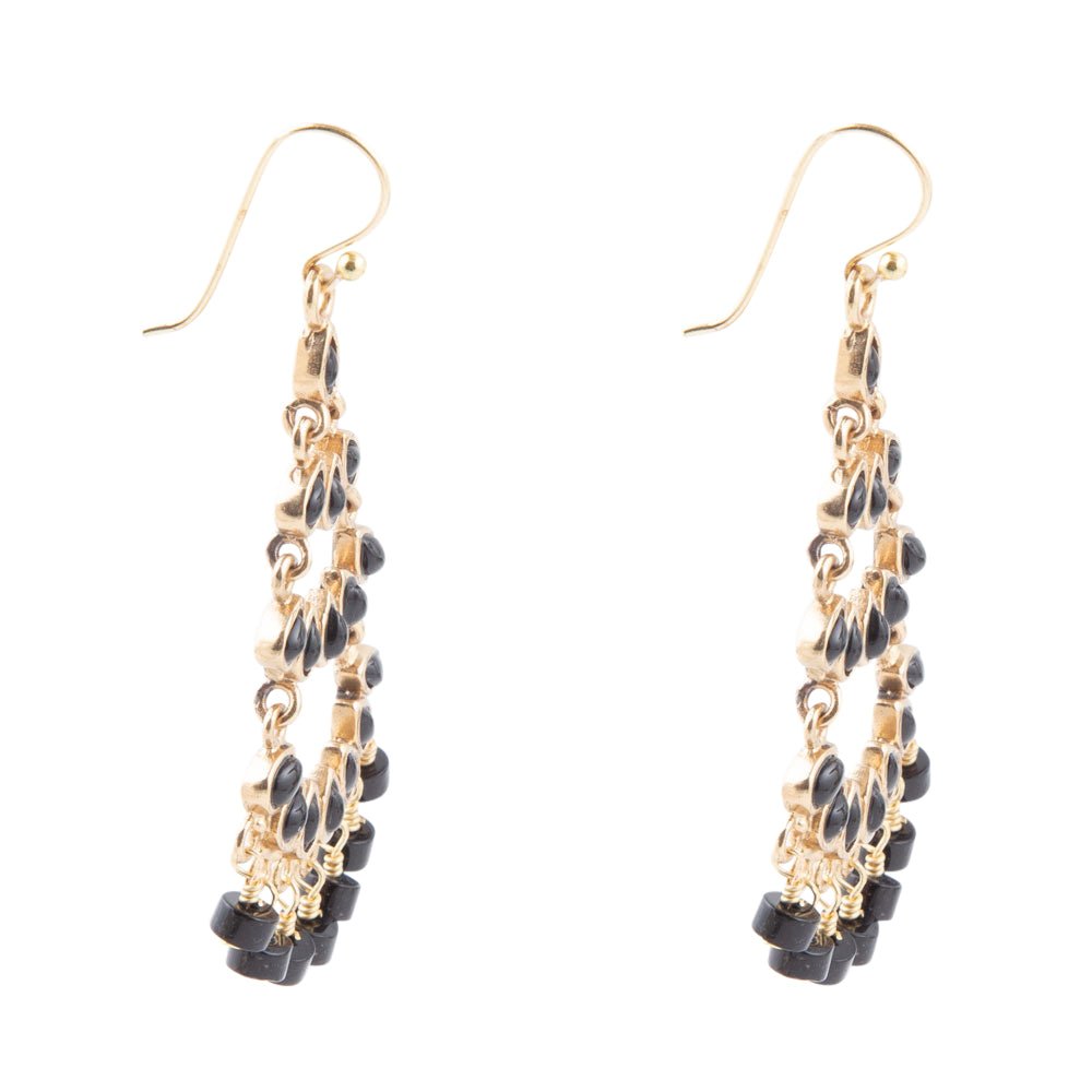 Xavier Black Onyx Chandelier Earrings