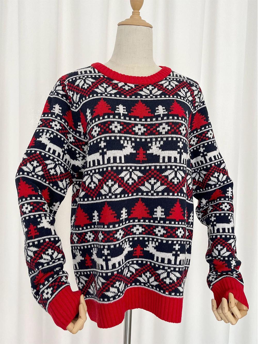 Womens Oversized Christmas Reindeer Sweater Size to XXXL | NCS