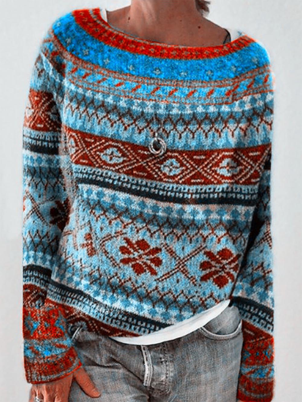 Plus Size Color Block Fashion Knit Sweater Available Up to 5XL | NCS