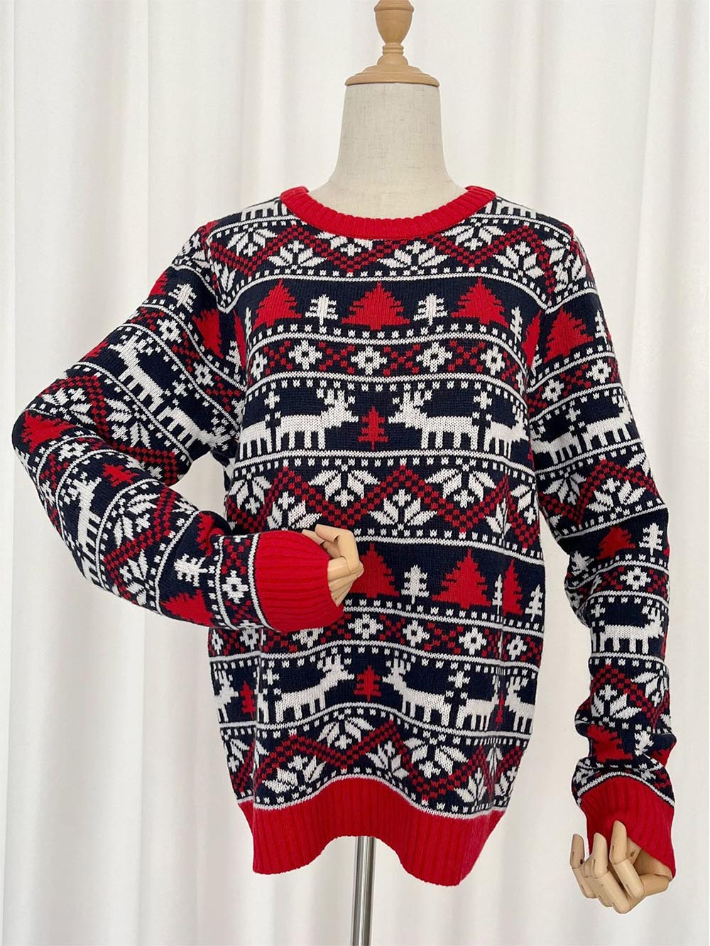 Womens Oversized Christmas Reindeer Sweater Size to XXXL | NCS