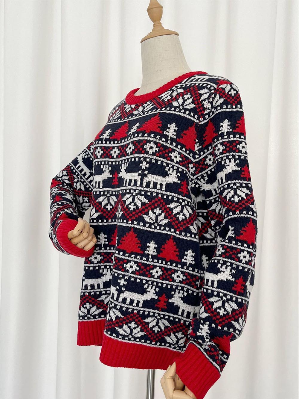 Womens Oversized Christmas Reindeer Sweater Size to XXXL | NCS
