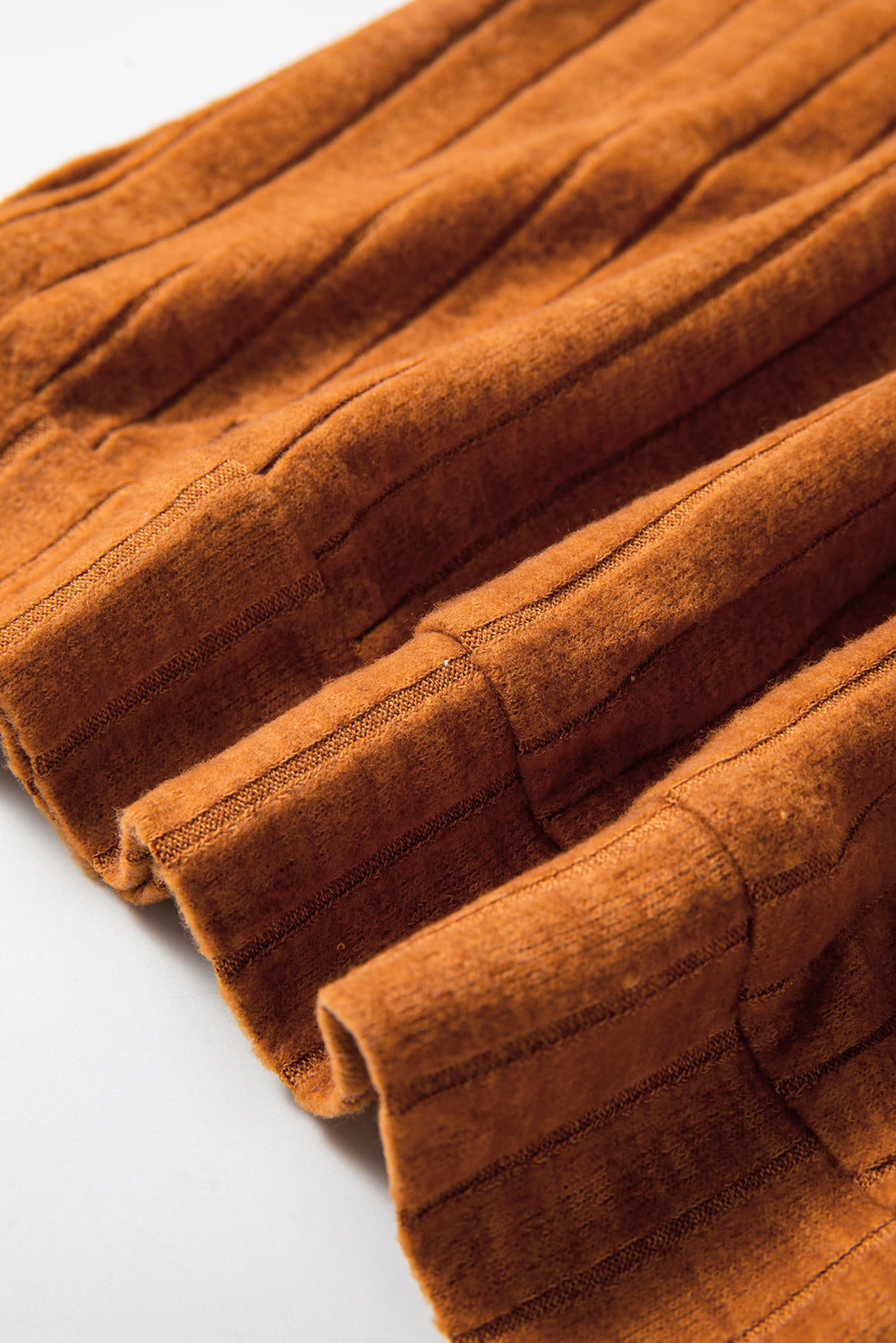 Floral Ribbed Patchwork Long Sleeve Blouse