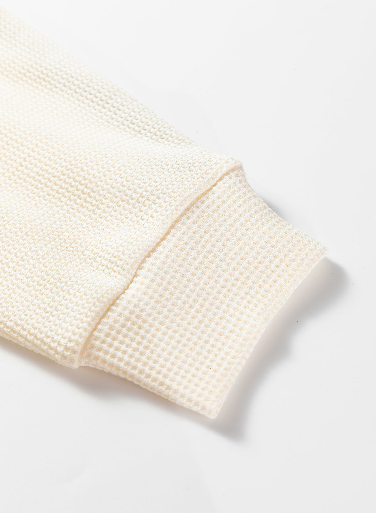 Waffle Knit Colorblock Patchwork Buttoned Hoodie