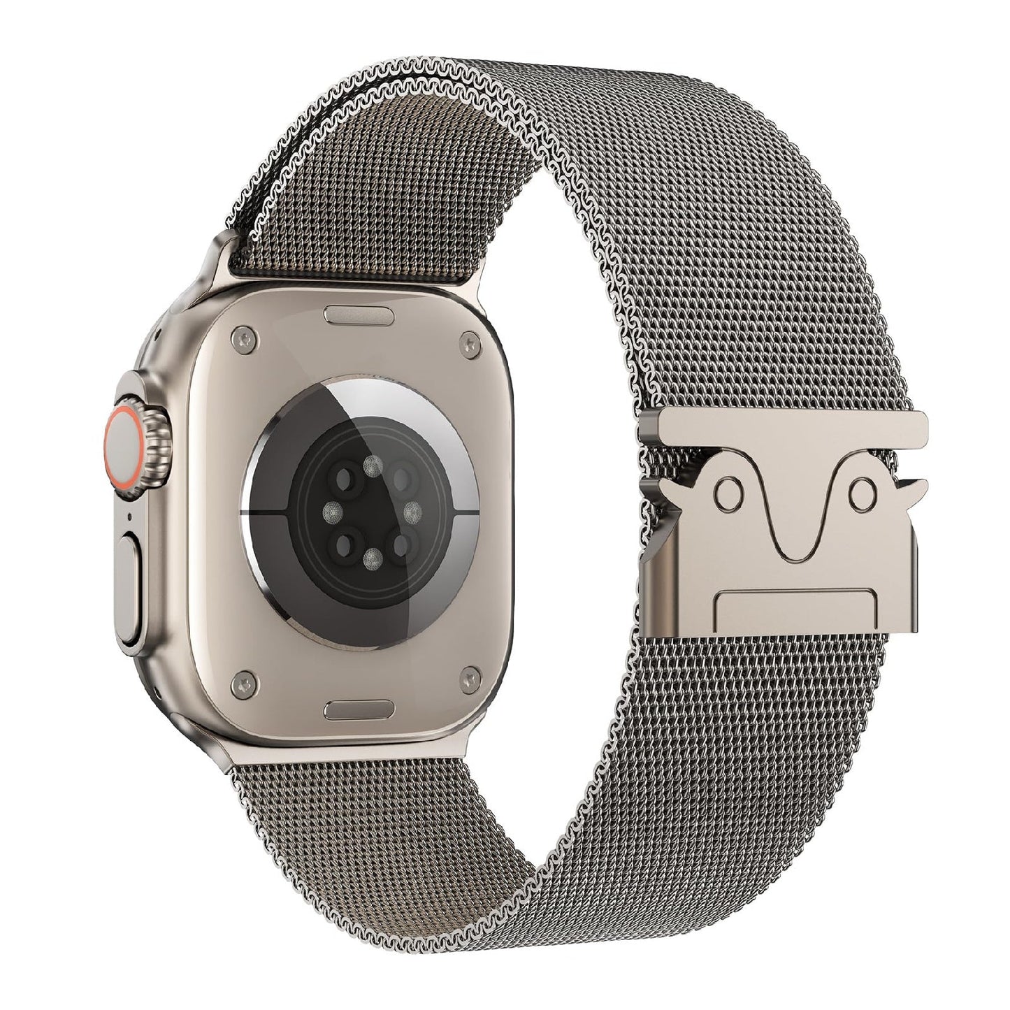Magnetic Umbrella Buckle Milanese Stainless Steel Strap for Apple Watch