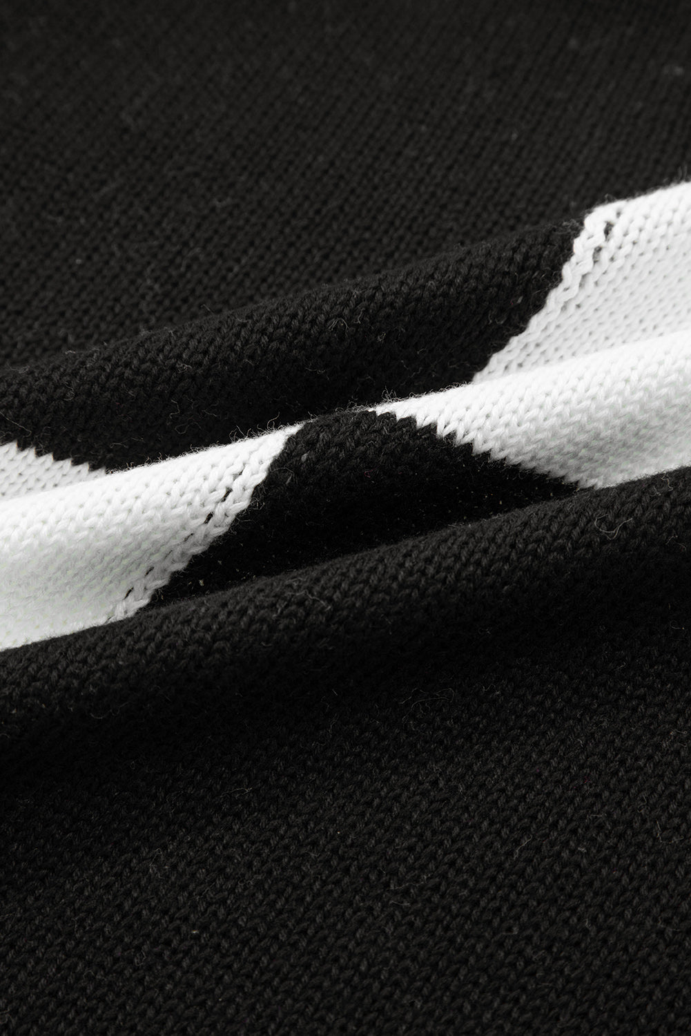 Checker Open Front Drop Shoulder Cardigan