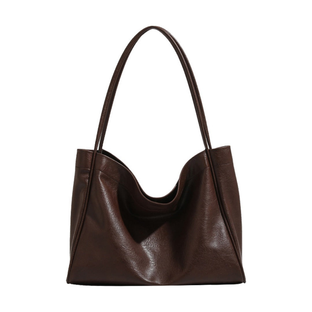 Elegant Ladies Tote Bag – Retro Minimalist & Versatile Commuter Shoulder Bag for Autumn and Winter
