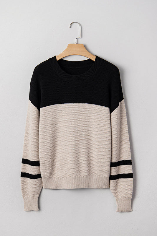 Colorblock Stripe Long Sleeve Sweater
