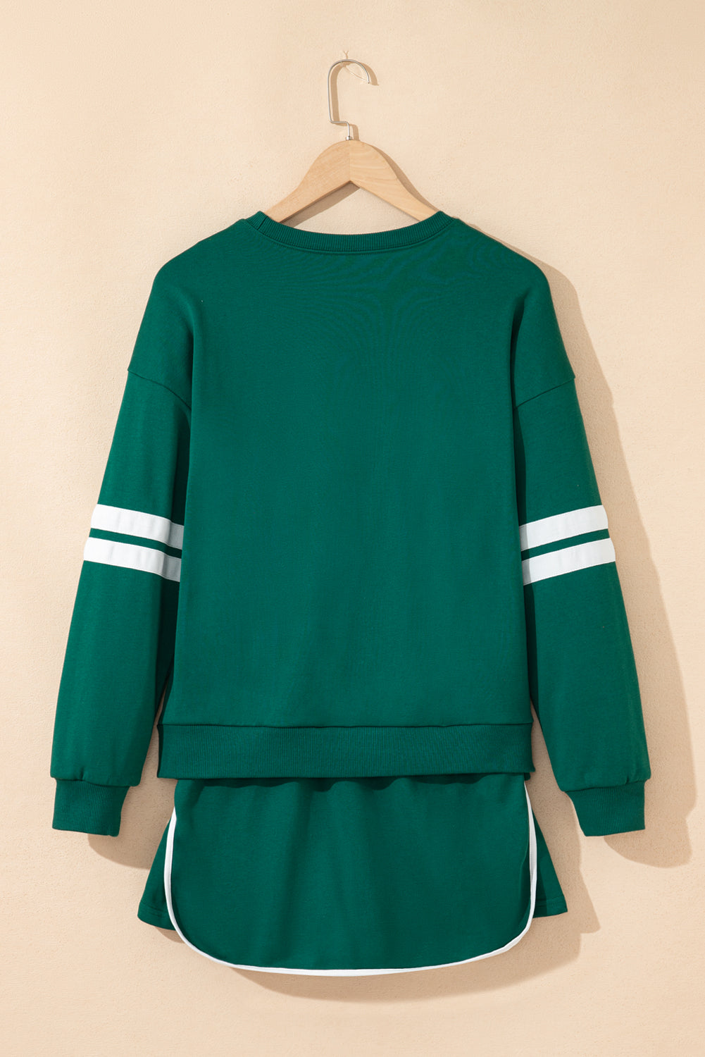 Varsity Stripe Pullover and Mini Skirt Set