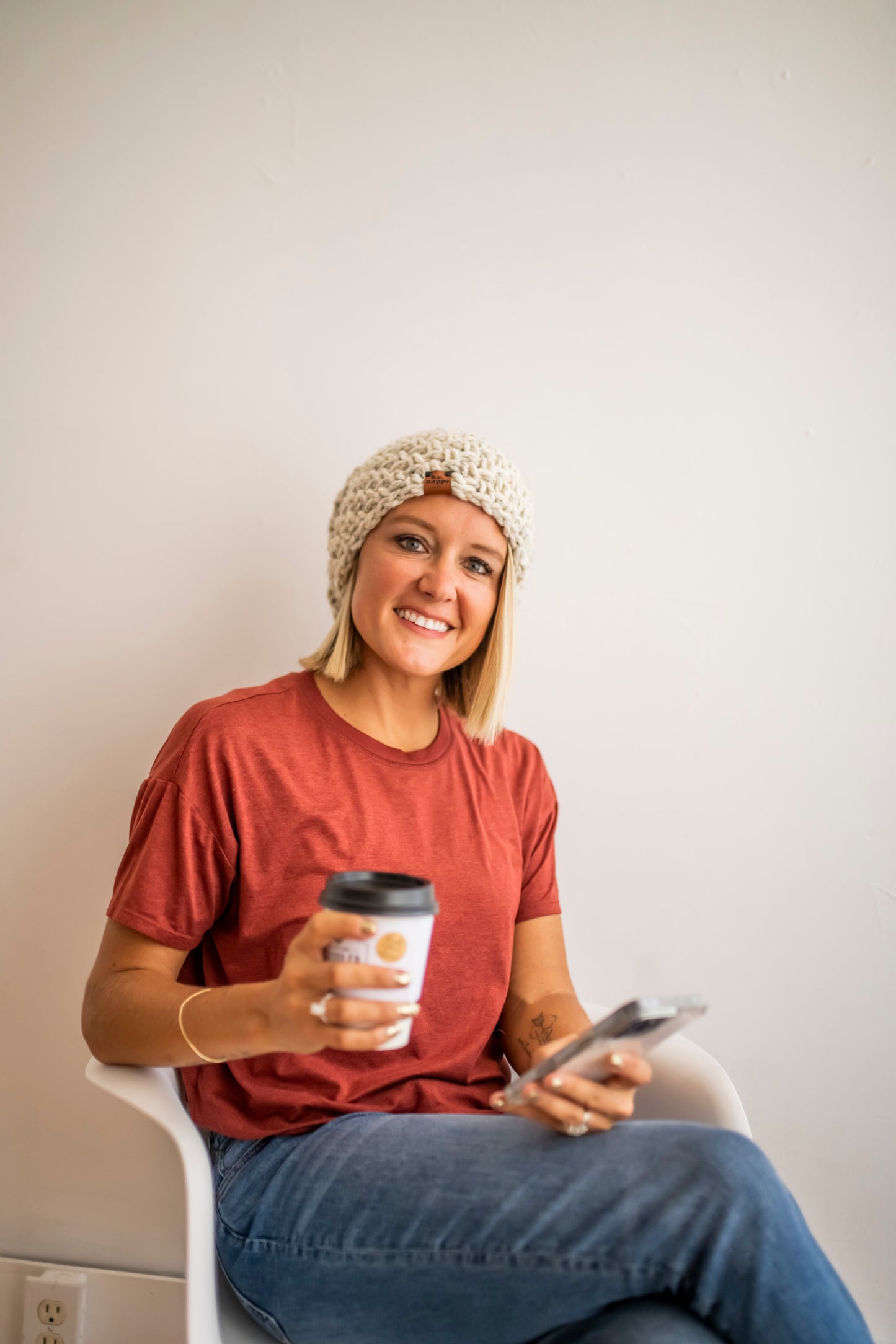 Crochet Simple Slouch Hat | Wheat Slouchy Beanie