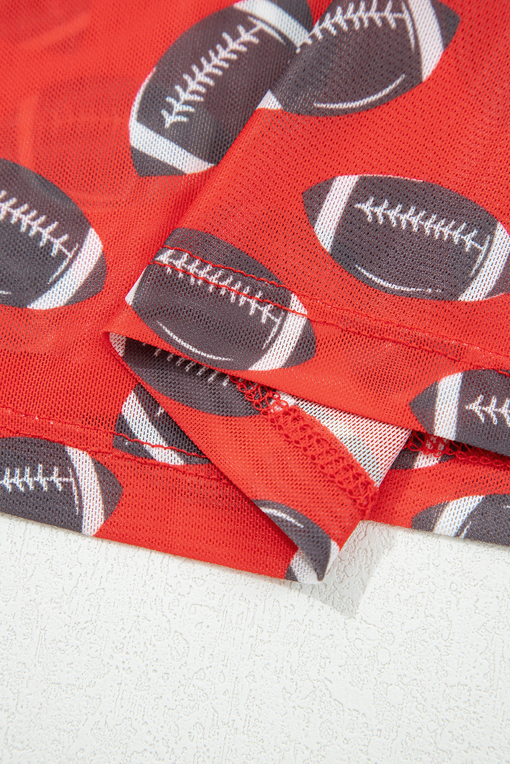 Game Day Sheer Mesh Long Sleeve Top