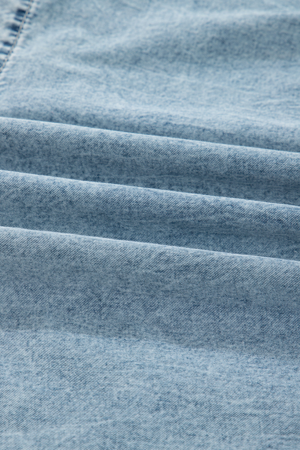 Denim Frill Tiered Flowy Dress