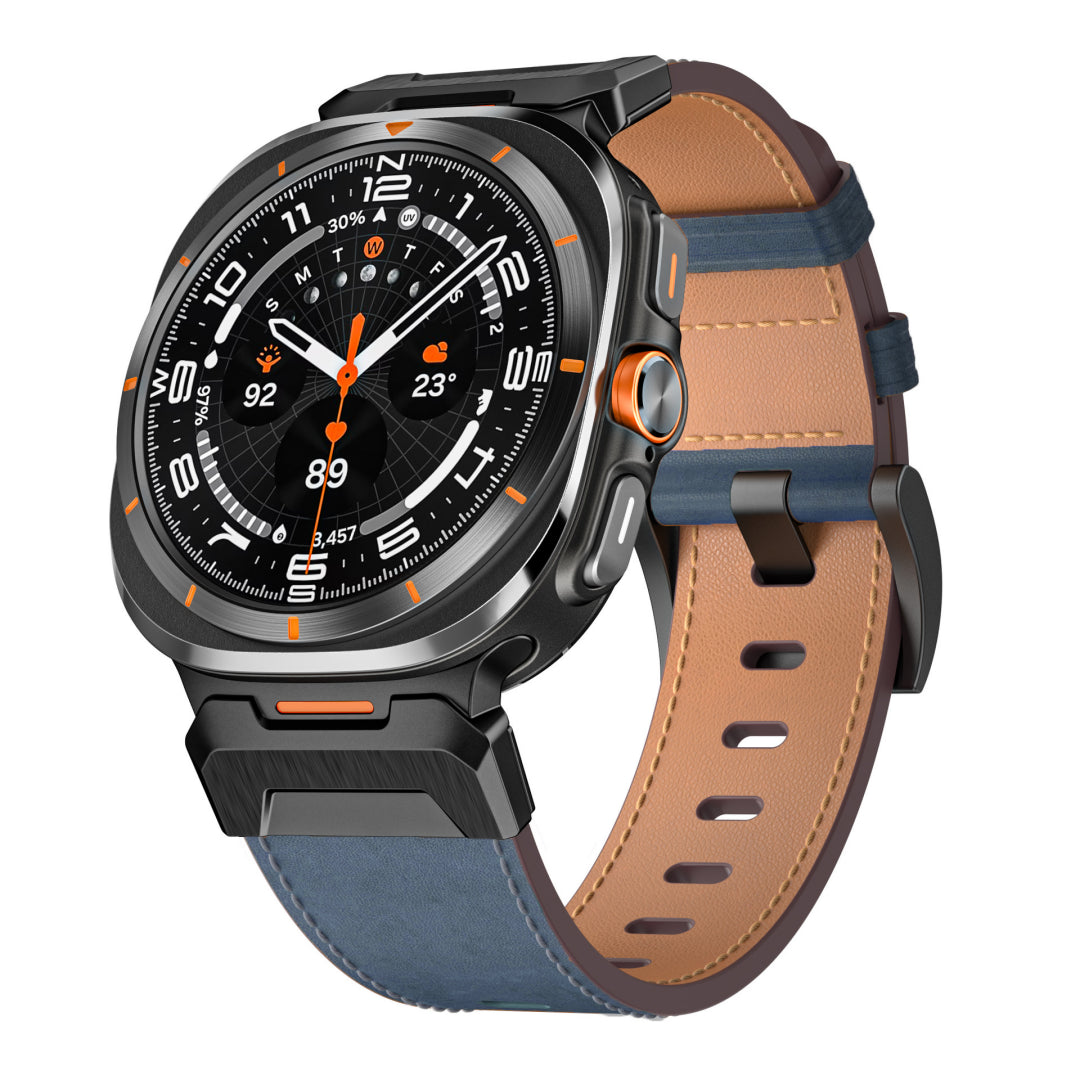 Tactical Leather Band For Galaxy Watch 20mm