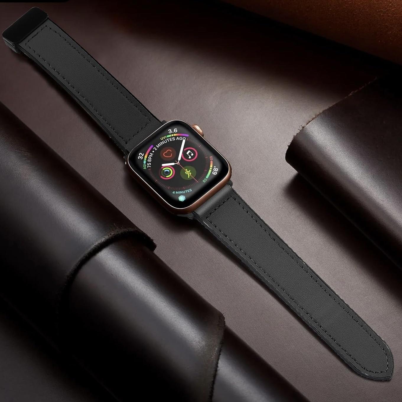 Magnetic Buckle Leather Band for Apple Watch