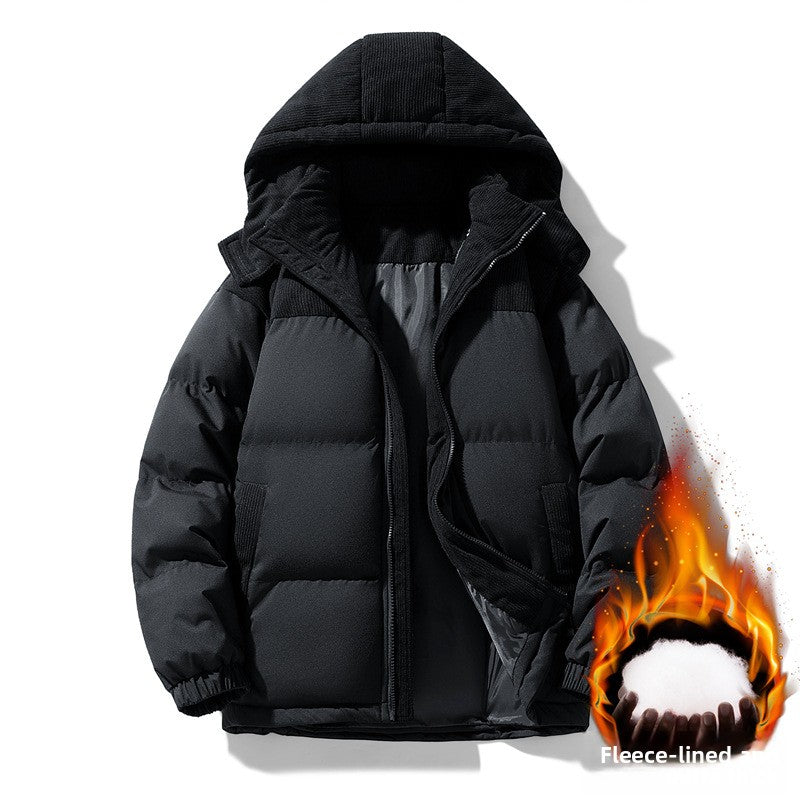 Unisex Hooded Winter Cotton Jacket Windproof Thick Warm Coat