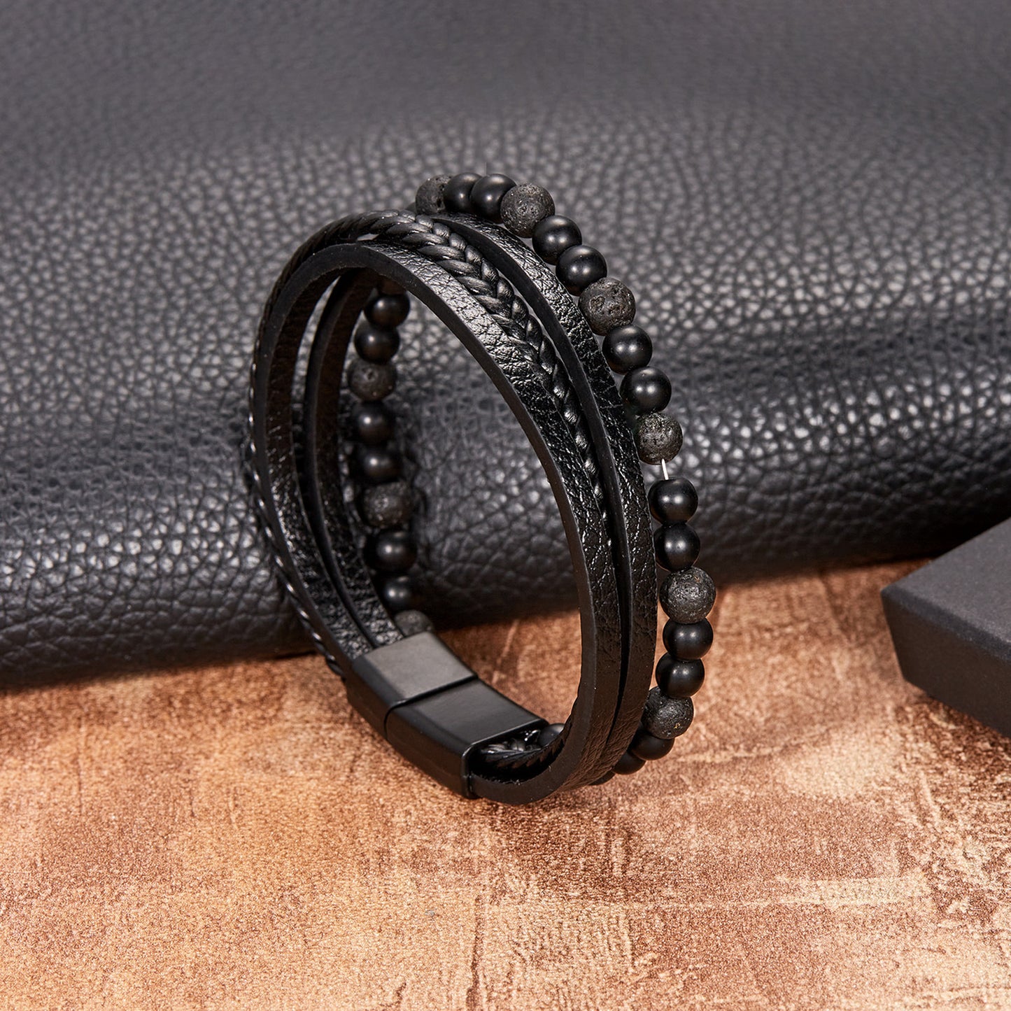 Natural obsidian bracelet