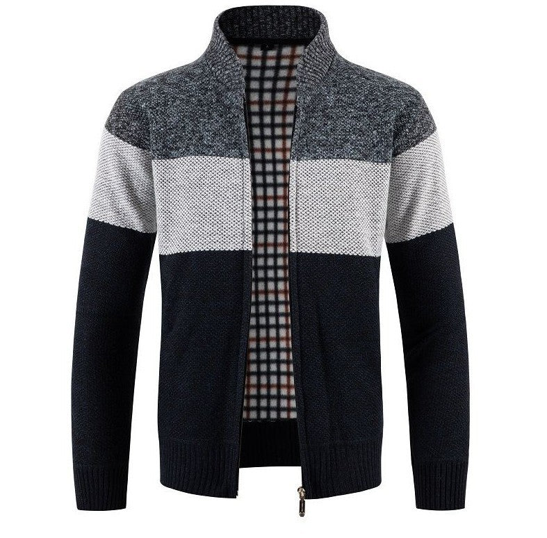 Button-up thick sweater coat