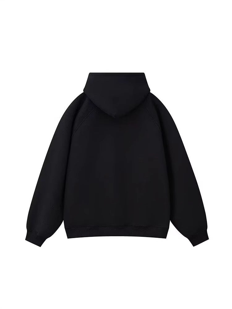 Hooded sweatshirt with zipper jacket