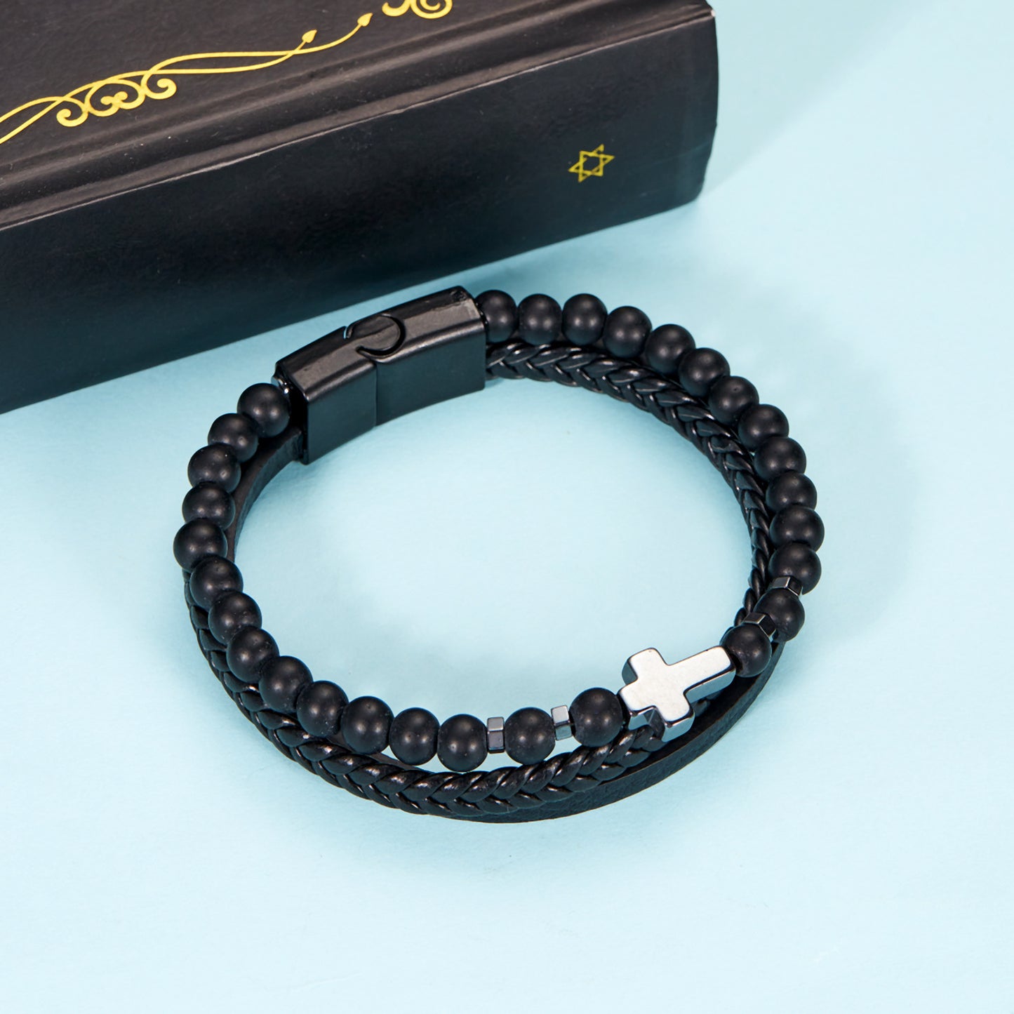 Natural obsidian bracelet