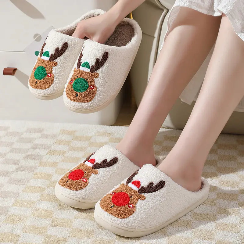 Winter Fluffy Fur Flat Slippers - # BOAA73410004