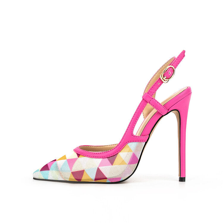 Pointed-toe  high-heeled  elegant sandals