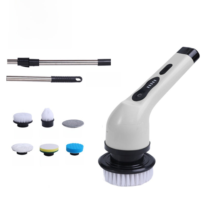 Rechargeable Electric Cleaning Brush with Interchangeable Heads